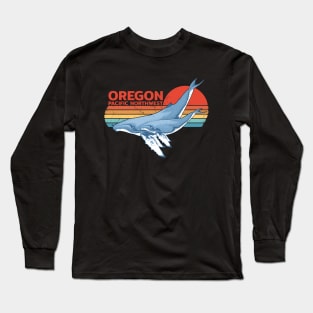 Oregon Pacific Northwest Humpback Whales Long Sleeve T-Shirt